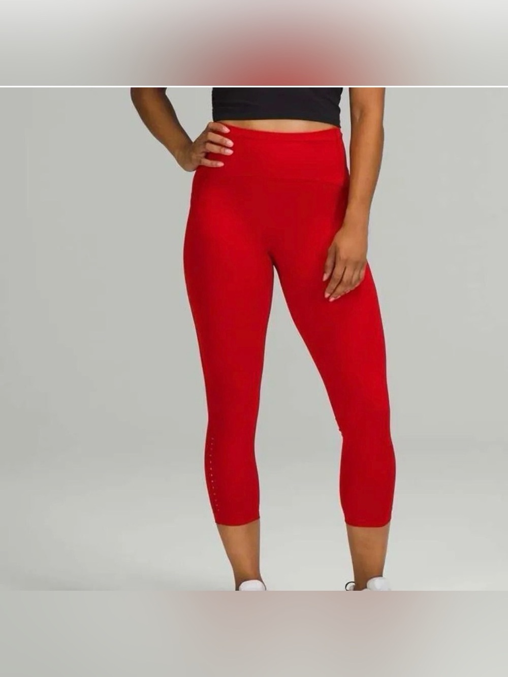 Lululemon Swift Speed High Rise Crop 23" Red Leggings Size 4